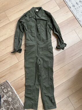 Duluth Trading Olive Green Utility Coverall Jumpsuit
